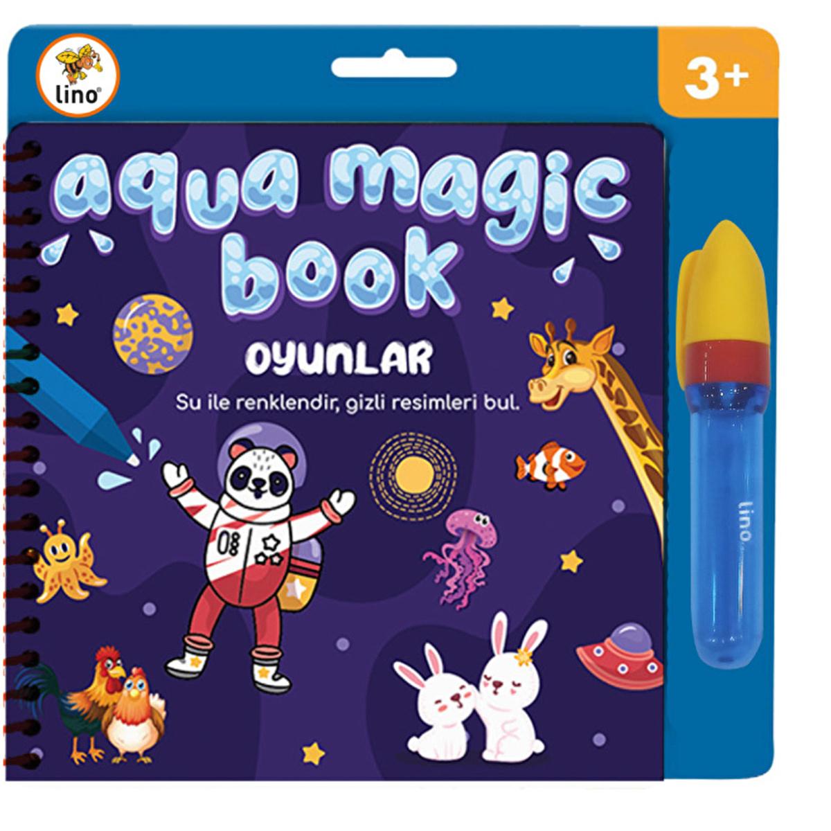 Lino Magic Painting Book: Reusable Water Coloring Book for Mess-Free Fun. Ideal Children's Art Activity, Toddler Coloring, Animals Theme by Beauty Care Bag