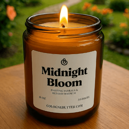 Midnight Bloom - The Luxury Floral Scented Candle for Home Decor, Relaxation & Romantic Atmosphere | Cologne Butter by CB
