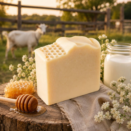 Milk + Honey Fragrance Free Handmade Tallow and Goat Milk Soap Bar by Pretty farm girl