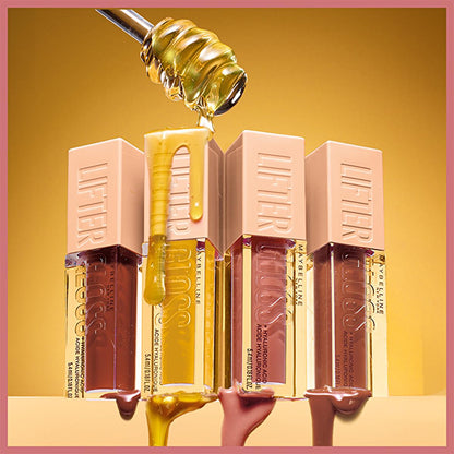 Maybelline Lifter Gloss: Honey’d Nude Lip Gloss with Hyaluronic Acid for Hydrated, Fuller-Looking Lips - High Shine, Non-Sticky Formula by Beauty Care Bag