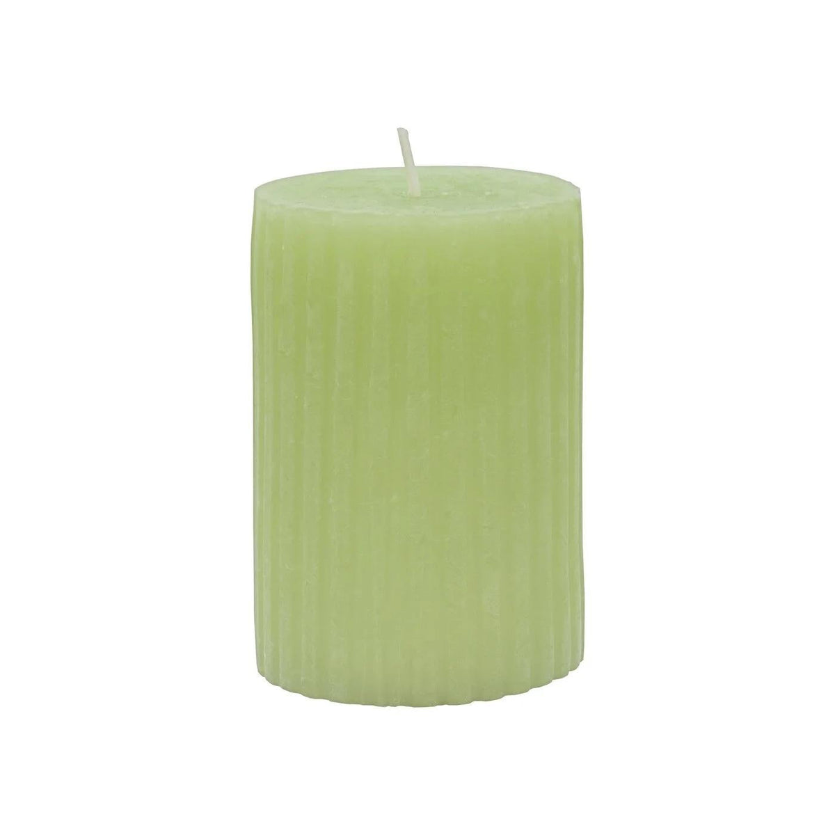 Rubin Licht Rustic Ribbed Green Candle for Cozy Home Decor by Beauty Care Bag