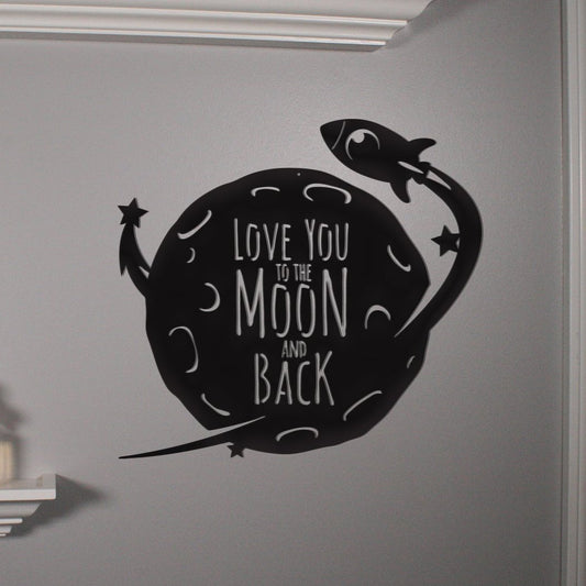 Moon and Back - Rocket - Metal Wall Art/Decor by Canis Minor