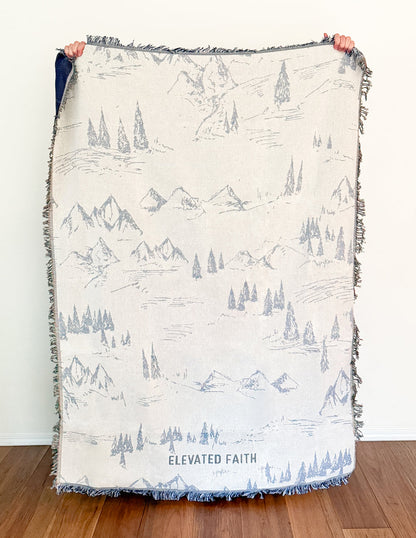 Mountainscape Throw Blanket by Elevated Faith