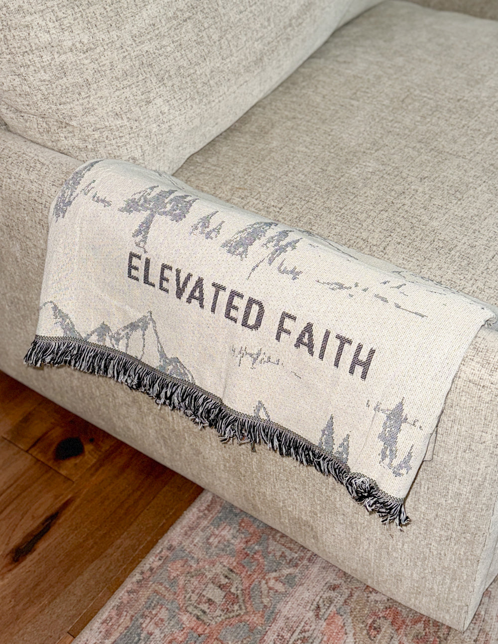 Mountainscape Throw Blanket by Elevated Faith