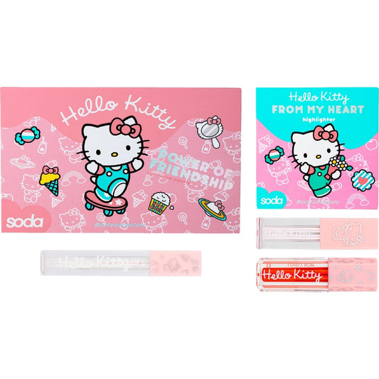 Soda Hello Kitty Dream Big Makeup Gift Set for Young Adults & Teenagers - Cosmetic Collection with Multiple Products by Beauty Care Bag