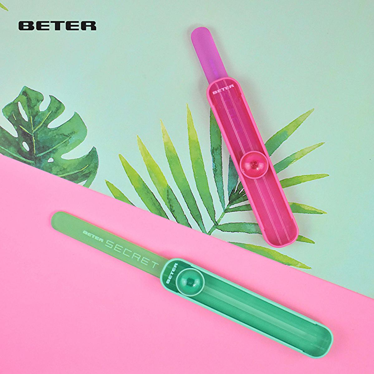 Beter Tempered Glass Nail File - Folding Nail Care Tool for Gentle Shaping & Smoothing by Beauty Care Bag