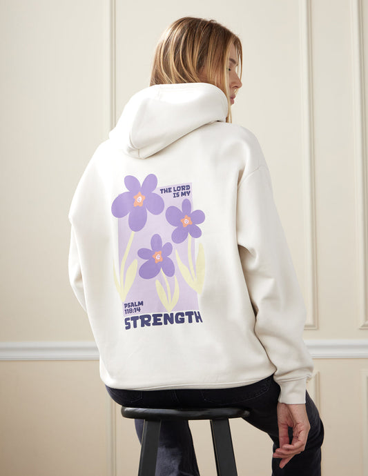 My Strength Floral Unisex Hoodie by Elevated Faith