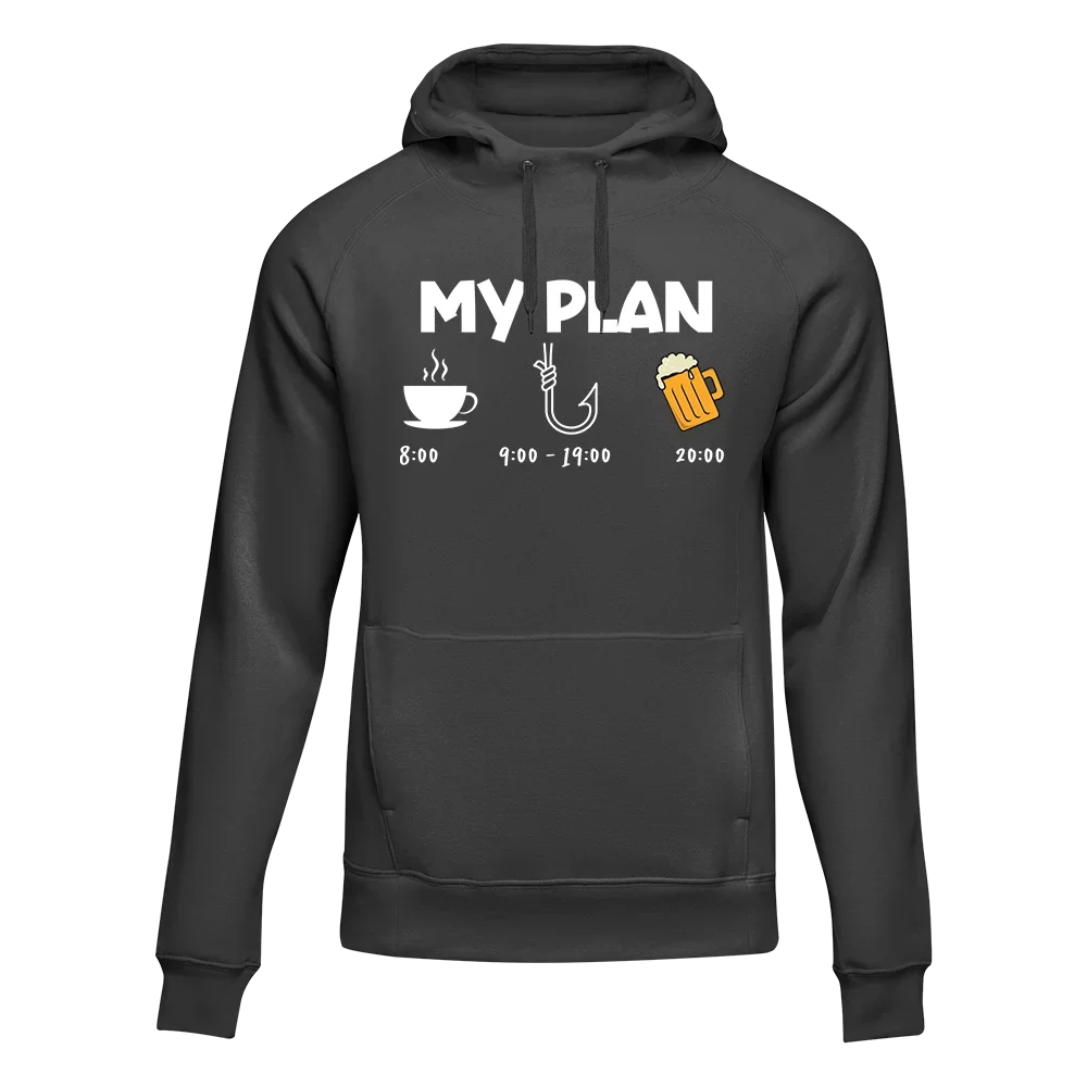 My Fishing Plan Unisex Hoodie by Outdoorzees
