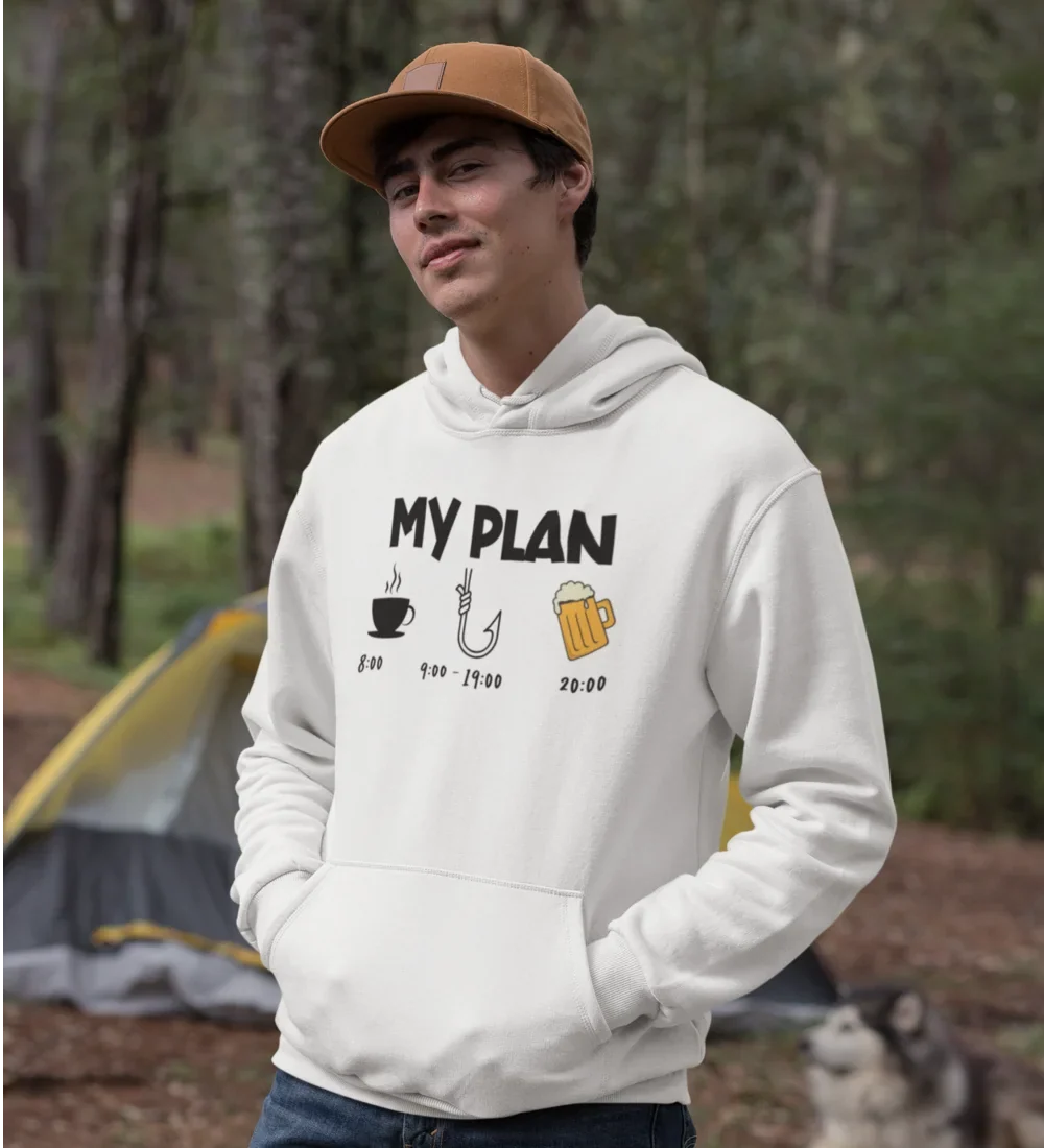 My Fishing Plan Unisex Hoodie by Outdoorzees