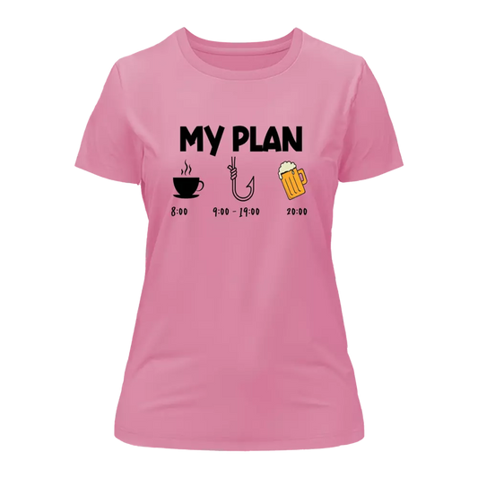My Fishing Plan T-Shirt for Women by Outdoorzees