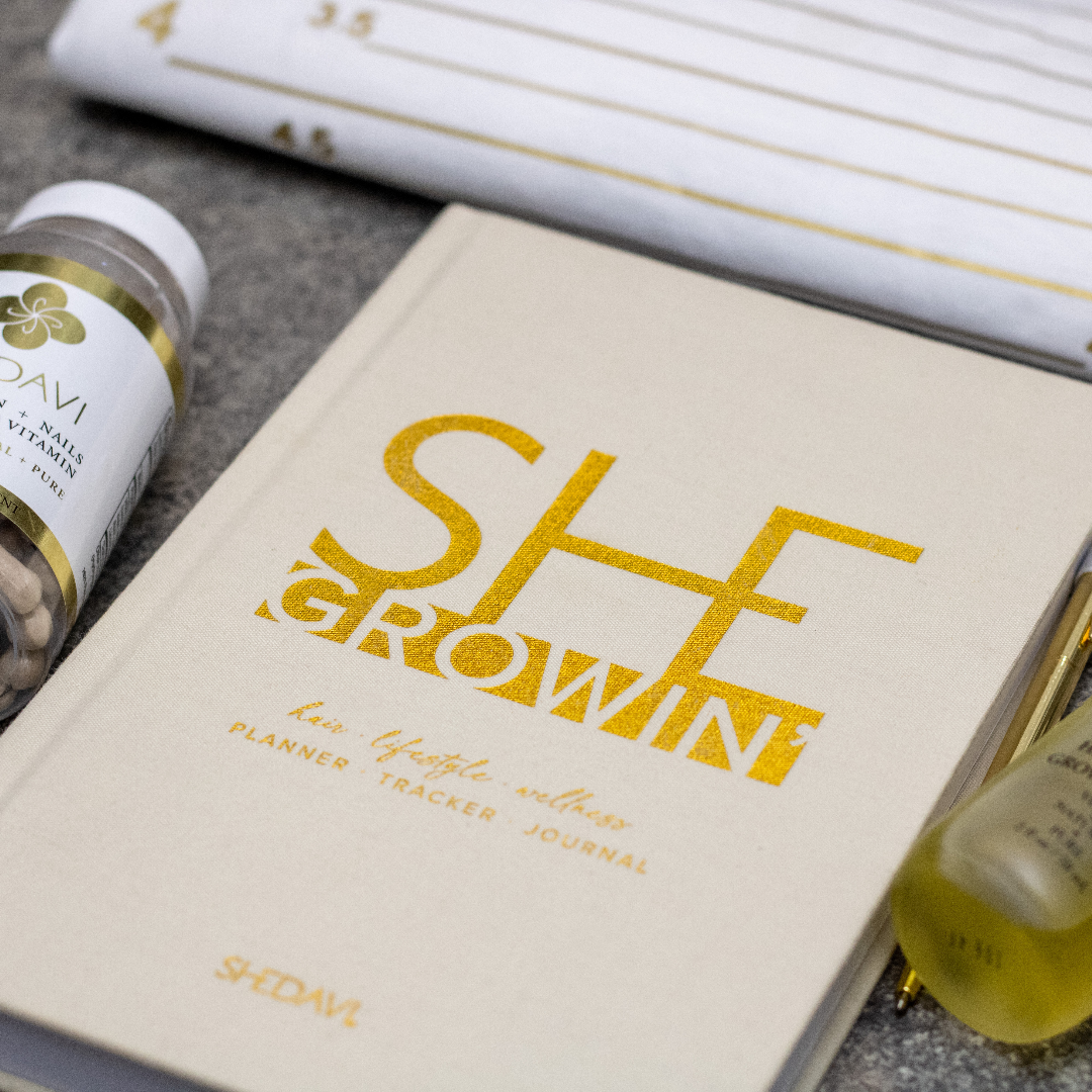 SheGrowin'™️ Planner. Tracker. Journal: Hair & Self Growth Undated Planner by Shedavi