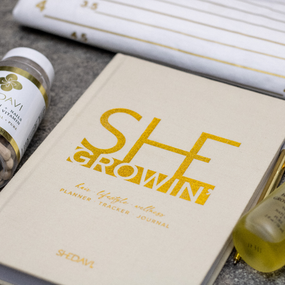 SheGrowin'™️ Planner. Tracker. Journal: Hair & Self Growth Undated Planner by Shedavi