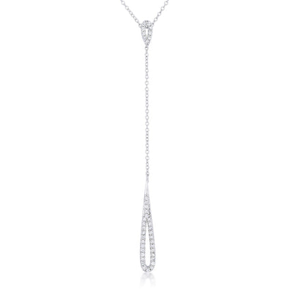 Avera Chrisette 0.4ct Cubic Zirconia Classic Drop Lariat Necklace by Avera Group