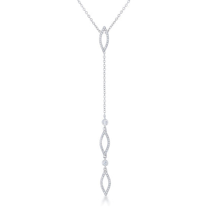 Avera Carmela 0.6ct Cubic Zirconia Classic Drop Lariat Necklace by Avera Group