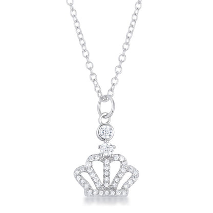 Jewelry Tabitha 0.5 ct Crown Pendant Necklace by Avera Group