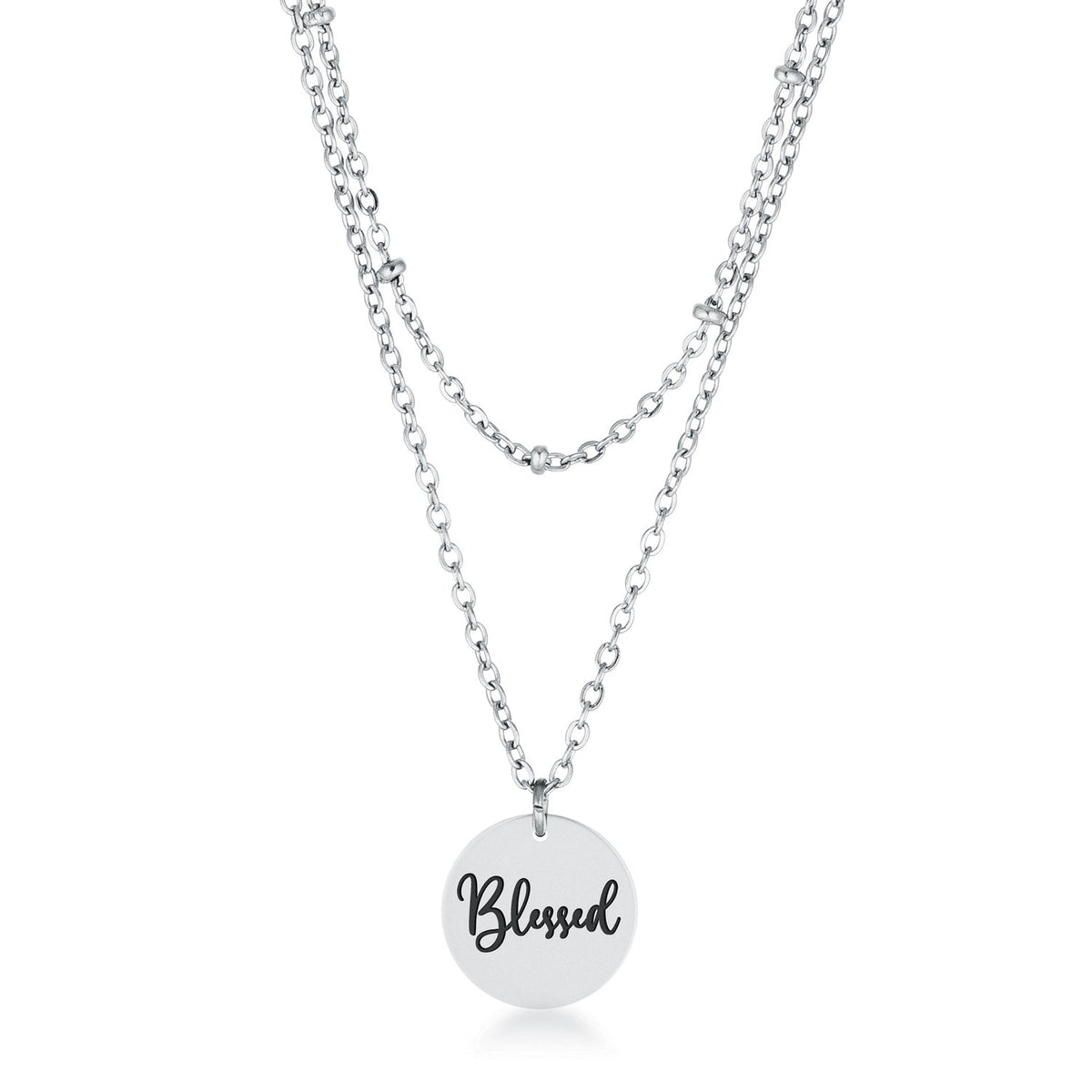 Avera Delicate Silver Plated Necklace Blessed Pendant by Avera Group