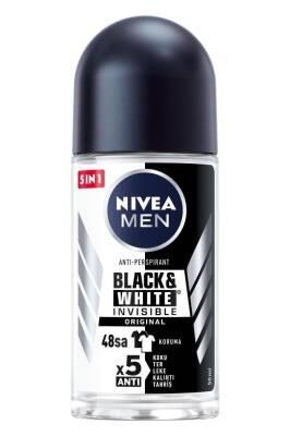 Nivea Men Invisible Black Roll-On Deodorant: Anti-Stain, Long Lasting Odor Protection, Clean & Dry Feel for Sensitive Skin - 1.69 fl oz by Beauty Care Bag