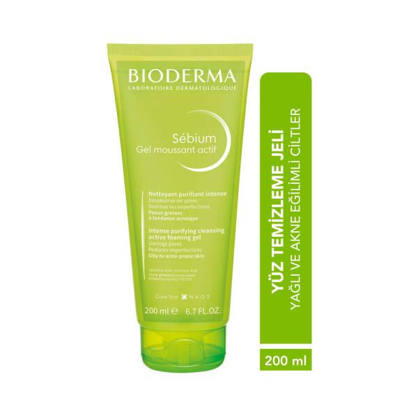Bioderma Sebium Foaming Gel Active: Oil Control & Acne Defense - Gentle, Hypoallergenic Face Wash for Oily & Acne-Prone Skin (6.76 fl oz) by Beauty Care Bag
