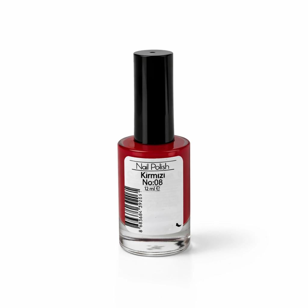 Mov Nail Polish No. 08 Glossy Classic Red for Vibrant Nails by Beauty Care Bag