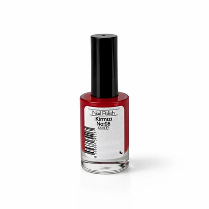 Mov Nail Polish No. 08 Glossy Classic Red for Vibrant Nails by Beauty Care Bag