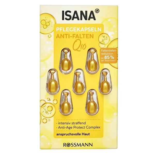 Isana Anti-Aging Serum Capsules Q10 - 7 Capsules for Smoother Skin by Beauty Care Bag