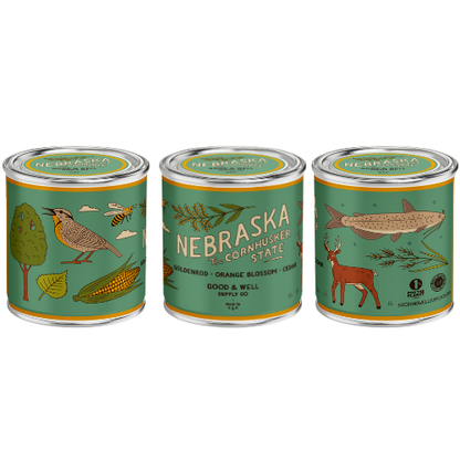 Nebraska State Candle by Good & Well Supply Co.