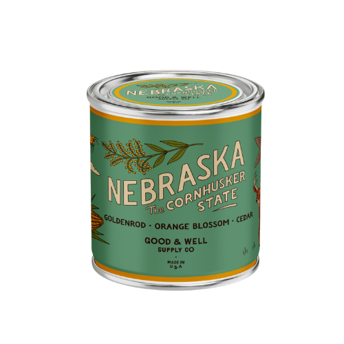 Nebraska State Candle by Good & Well Supply Co.