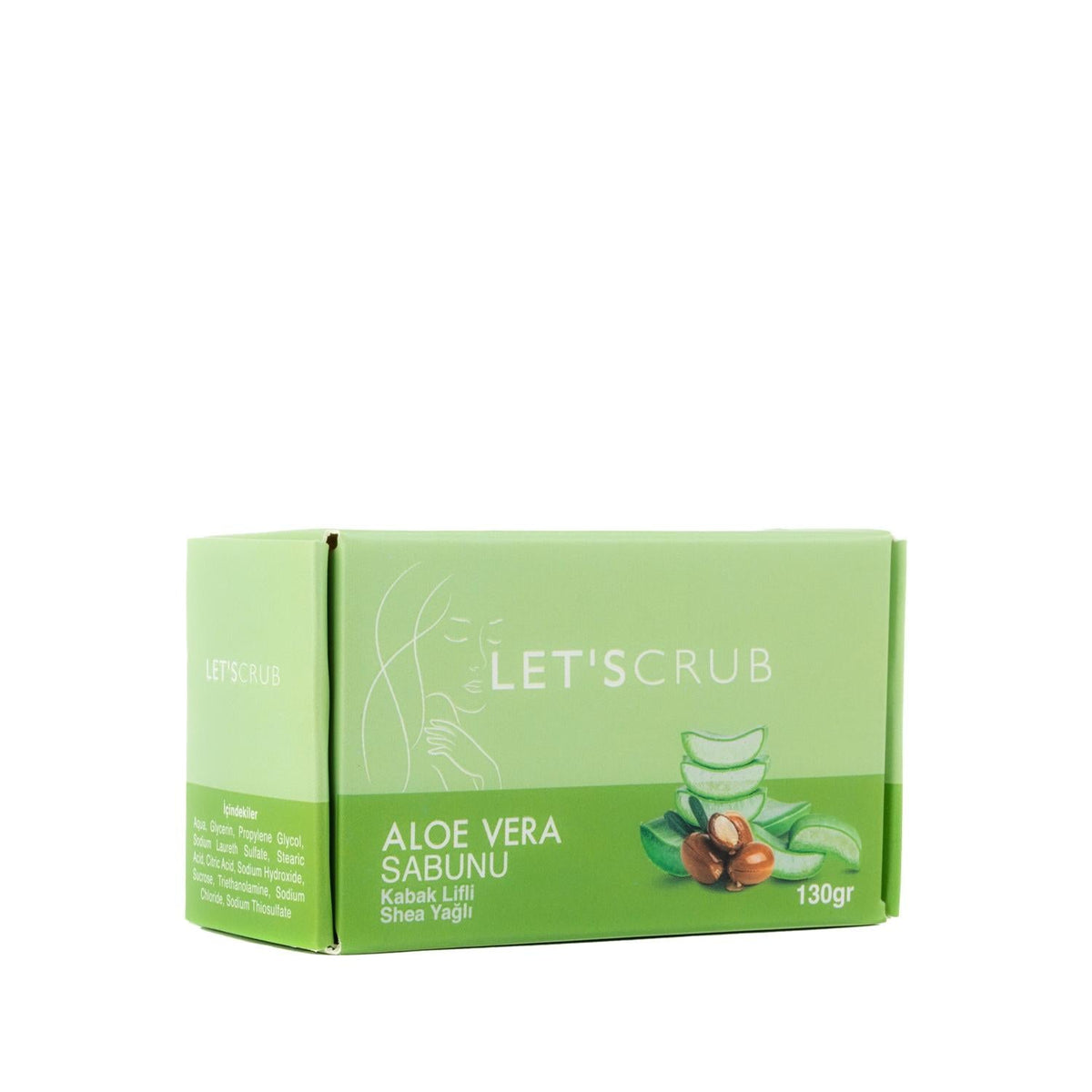 Let'scrub Aloe Vera Soap with Loofah - Natural Skincare for Sensitive Skin, Exfoliating Soap for Gentle Cleansing by Beauty Care Bag
