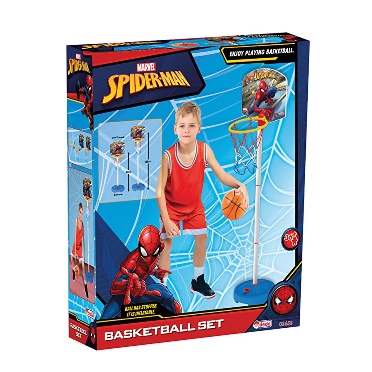 Dede Oyuncak Spiderman Kids Basketball Hoop Set - Adjustable Height, Safe & Fun Indoor/Outdoor Game for Children by Beauty Care Bag