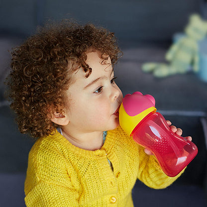 Philips Avent pink bendy straw sippy cup, 300ml