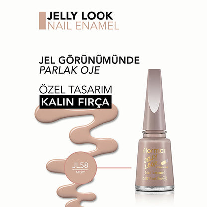 Flormar Jelly Look Nail Polish - High Pigment, Long Lasting, Jelly Finish by Beauty Care Bag