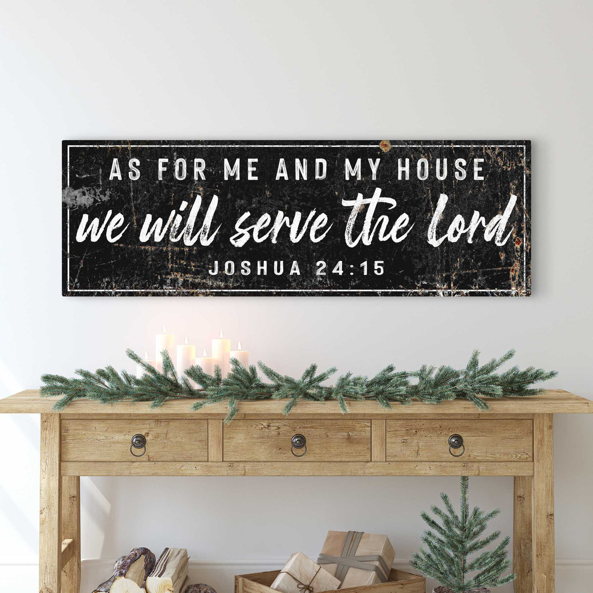 Joshua 24:15 - We Will Serve The Lord Sign VI by Tailored Canvases