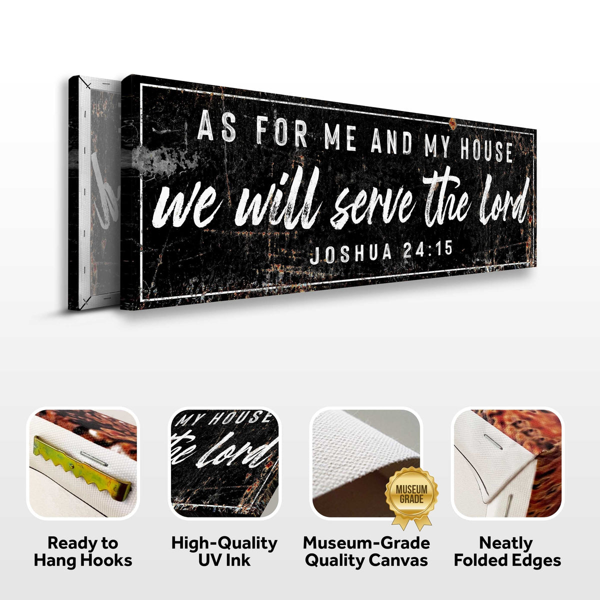 Joshua 24:15 - We Will Serve The Lord Sign VI by Tailored Canvases