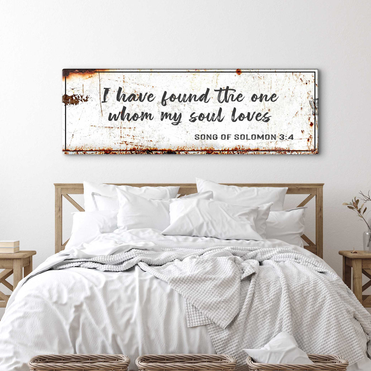 Song of Solomon 3:4 - I Have Found The One Rustic Sign by Tailored Canvases