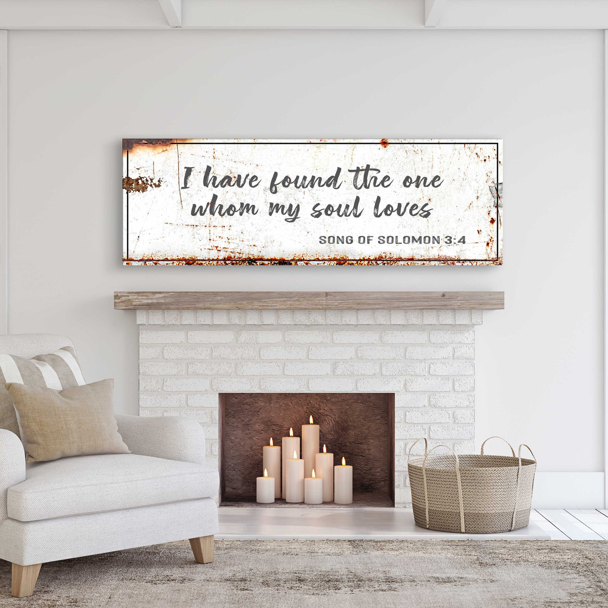 Song of Solomon 3:4 - I Have Found The One Rustic Sign by Tailored Canvases