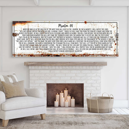 Psalm 91 - He Is My Refuge Sign by Tailored Canvases