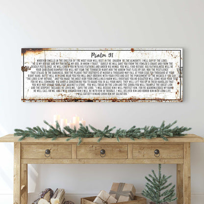 Psalm 91 - He Is My Refuge Sign by Tailored Canvases