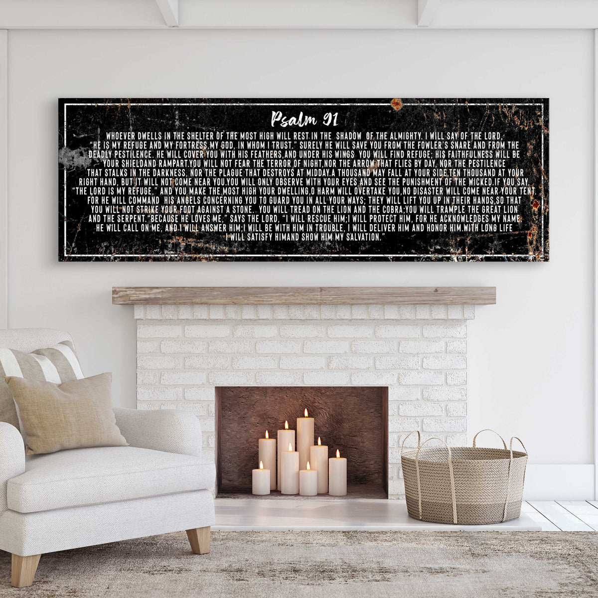 Psalm 91 - He Is My Refuge Sign by Tailored Canvases
