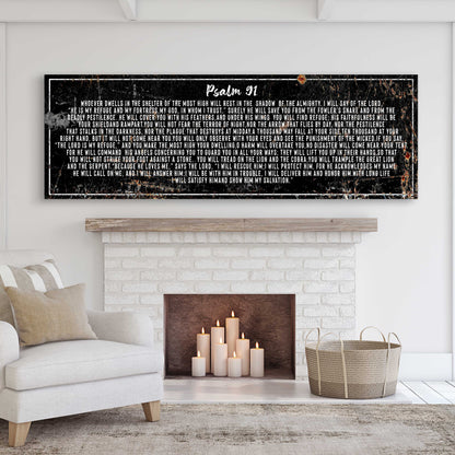 Psalm 91 - He Is My Refuge Sign by Tailored Canvases