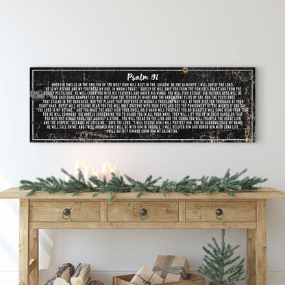 Psalm 91 - He Is My Refuge Sign II by Tailored Canvases