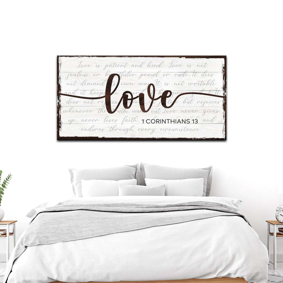 1 Corinthians 13 Love canvas sign by Tailored Canvases