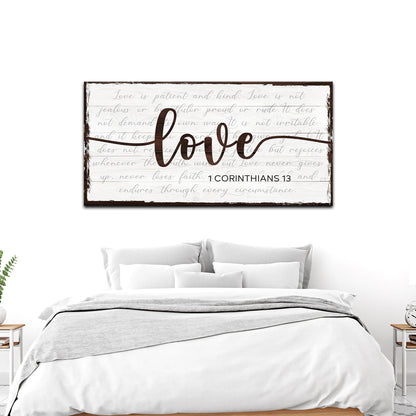1 Corinthians 13 Love canvas sign by Tailored Canvases