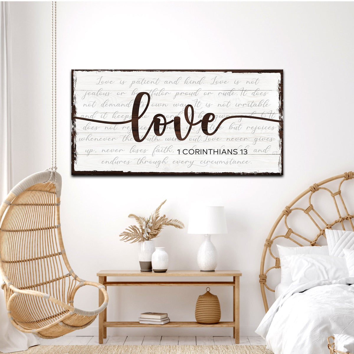 1 Corinthians 13 Love canvas wall sign by Tailored Canvases, second view