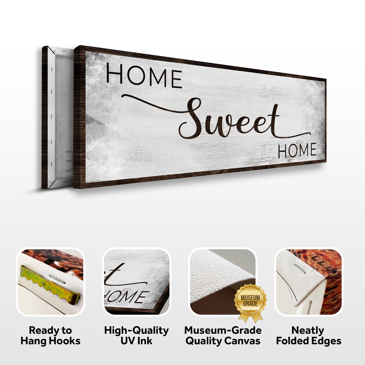 Home Sweet Home Grunge Sign by Tailored Canvases