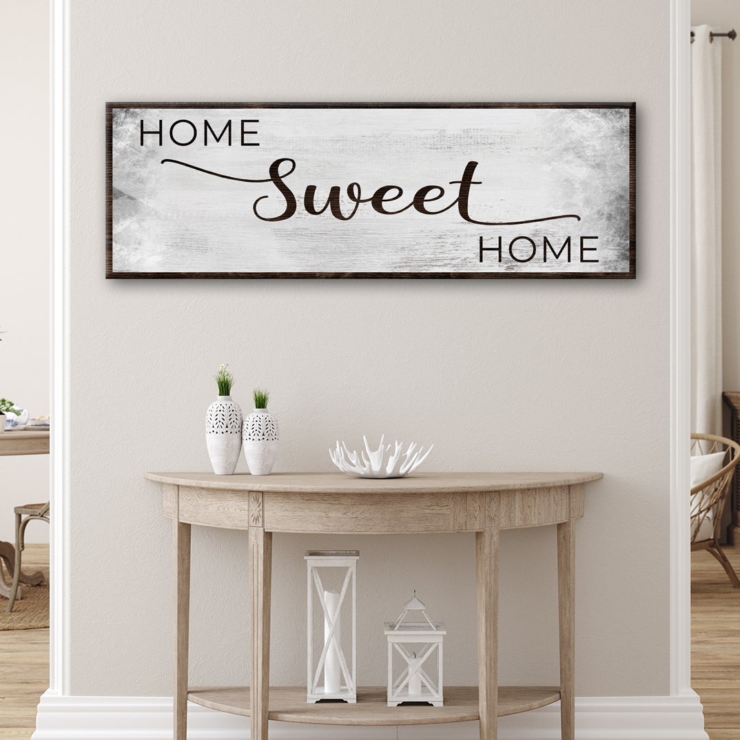 Home Sweet Home Grunge Sign by Tailored Canvases