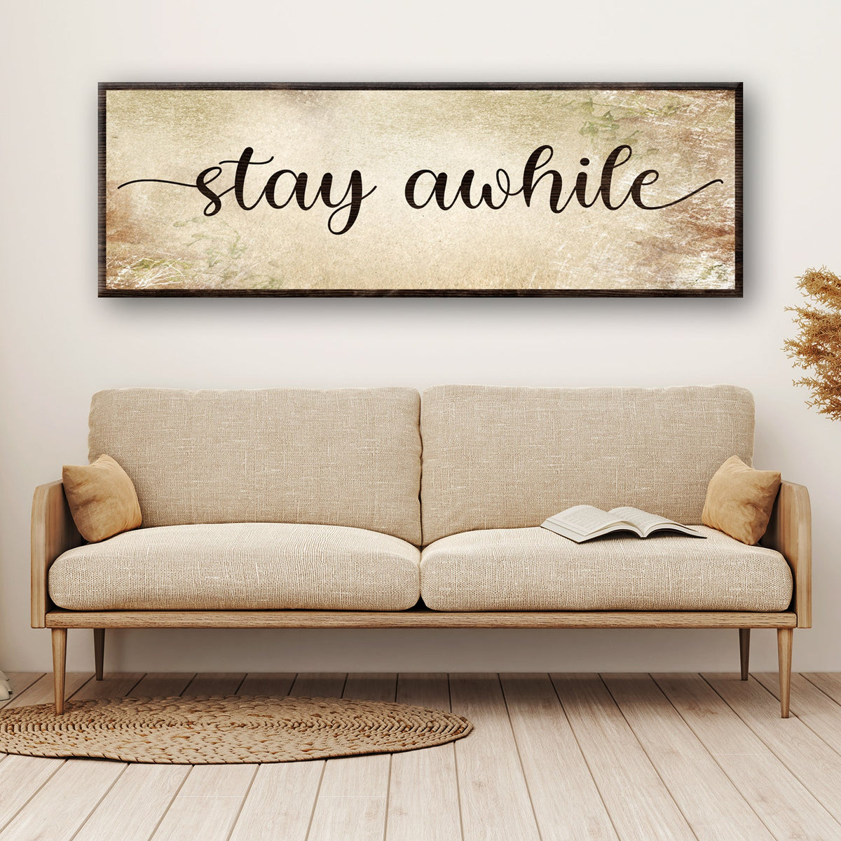 Stay Awhile Sign III by Tailored Canvases