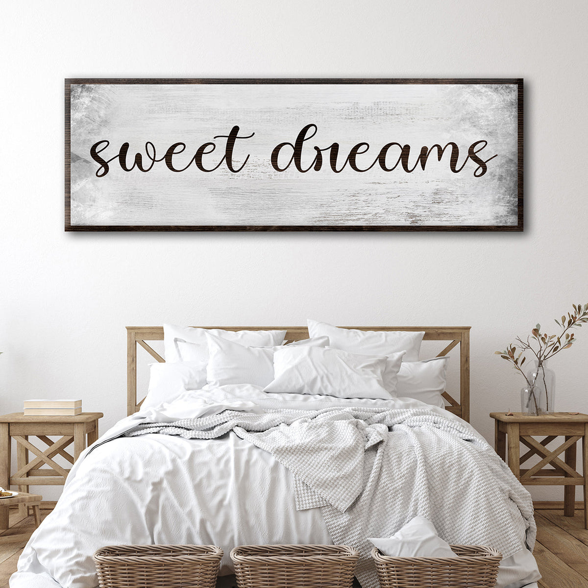 Sweet Dreams Bedroom Grunge Sign by Tailored Canvases