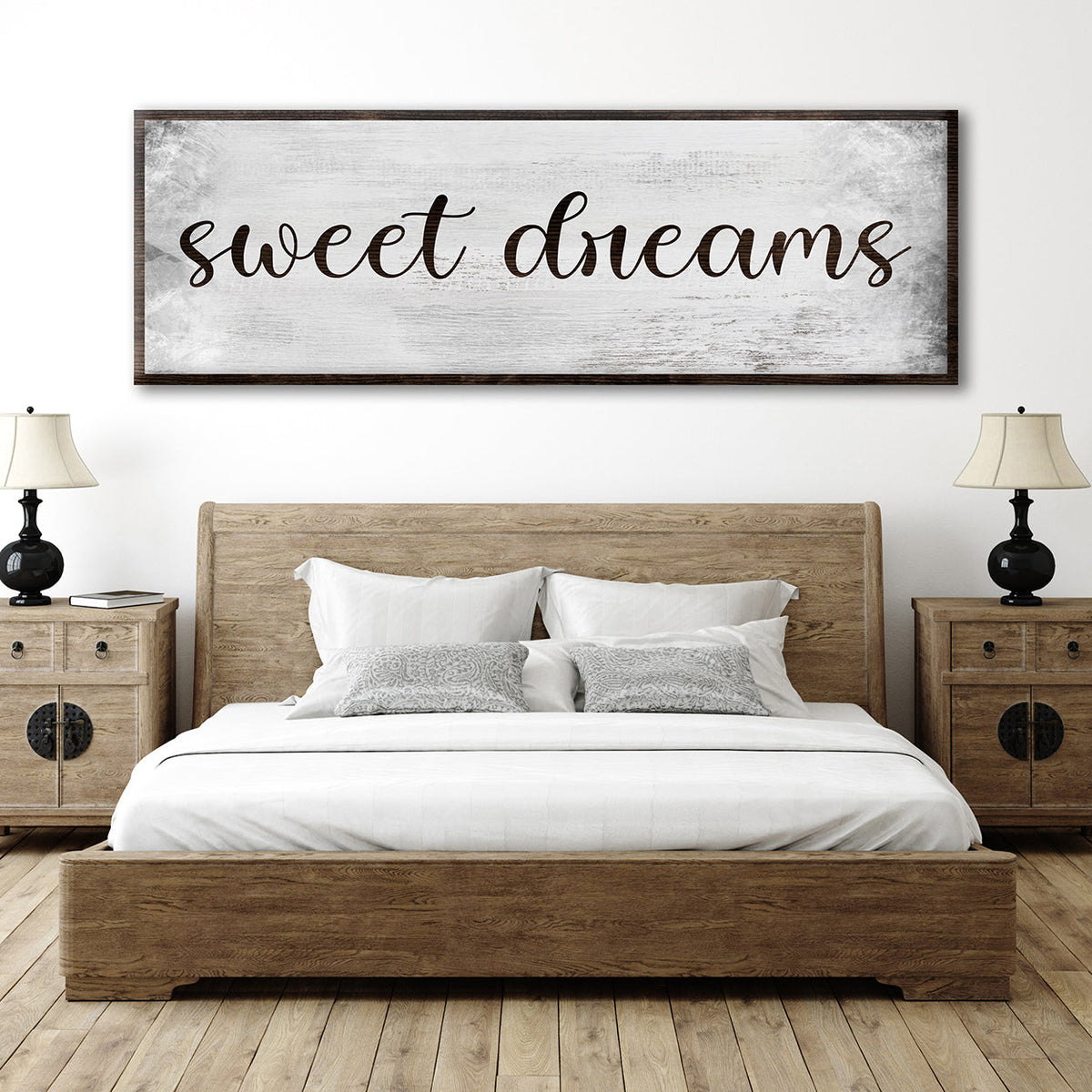 Sweet Dreams Bedroom Grunge Sign by Tailored Canvases