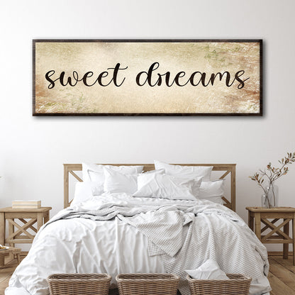 Sweet Dreams Bedroom Grunge Sign by Tailored Canvases