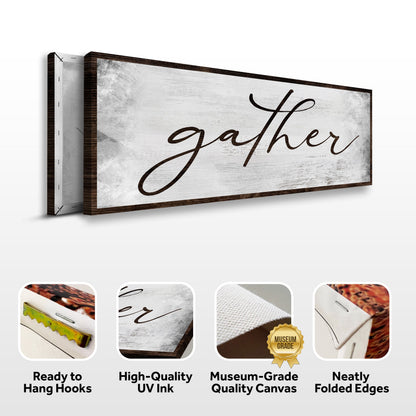 Gather Grunge Sign by Tailored Canvases